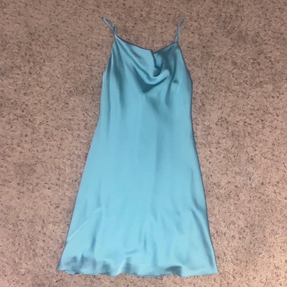 Hemline cowl neck slip on dress